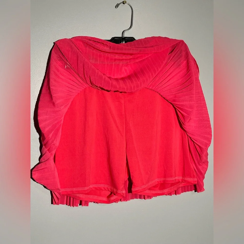 Vibrant‎ Pink Pleated Skirt